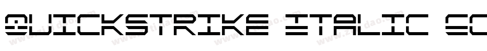QuickStrike Italic Condensed字体转换